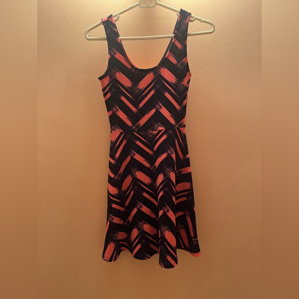 Charlotte Russe Black and Orange Mini Dress